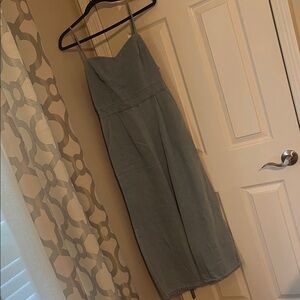 Chic Strapless Gray Dress